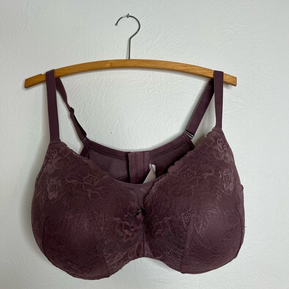 Cacique Taupe Lace Covered Lightly Lined Full Coverage Bra Size 44DDD